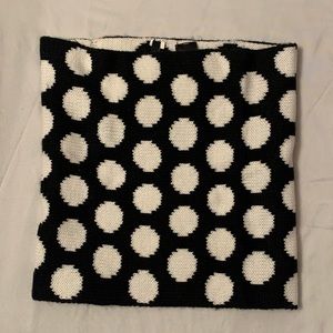 Ann Taylor Reversible Black & White Polka Dot Scarf